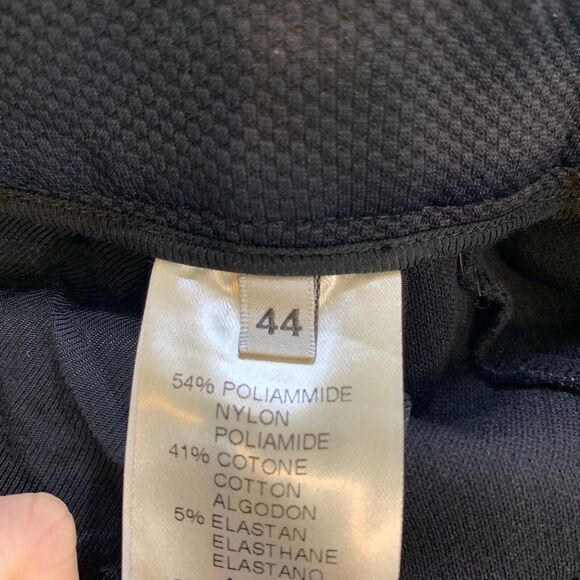 Sharis Place Pants Women 44 US 14/16 Black Grey Ponte Velvet Side Panel Trousers - Picture 10 of 13